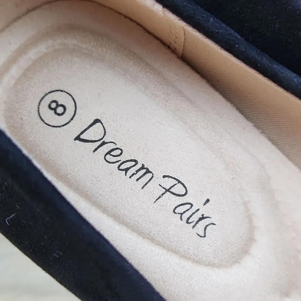 🩵NWOB Dream Pairs Black City Suede Heels Size 8
